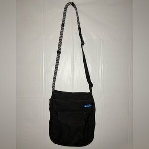 Kavu Black Bag with Patterned Strap